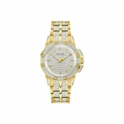 Bulova Crystal Octava Ladies&apos; Stainless Steel Classic Quartz Watch - 98L302 For Female