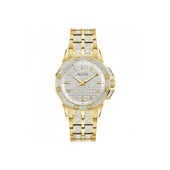 Bulova Crystal Octava Ladies' Stainless Steel Classic Quartz Watch - 98L302 For Female 3 Bulova Crystal Octava Ladies' Stainless Steel Classic Quartz Watch - 98L302 For Female