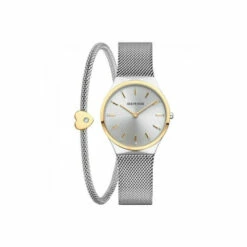 Bering Gift Set Stainless Steel Classic Analogue Watch - 12131-014-Gwp For Female