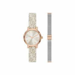 DKNY Soho Stainless Steel Fashion Analogue Quartz Watch - Ny6605Set For Female