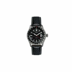 Axwell Arrow Leather-Band Watch With Date For Male