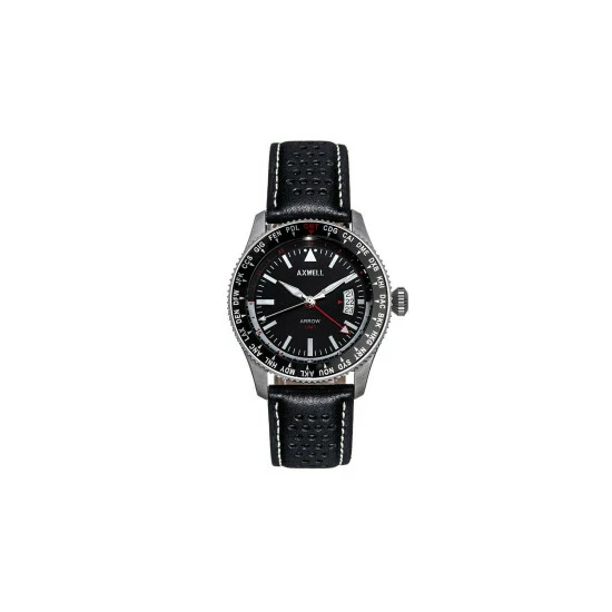 Axwell Arrow Leather-Band Watch With Date For Male 7 Axwell Arrow Leather-Band Watch With Date For Male - Image 5