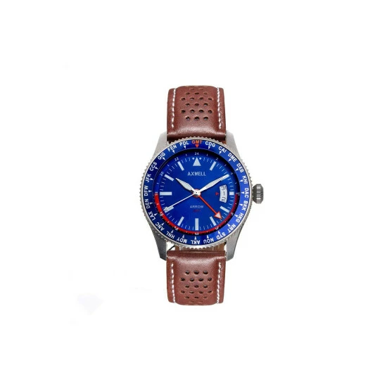 Axwell Arrow Leather-Band Watch With Date For Male 8 Axwell Arrow Leather-Band Watch With Date For Male - Image 6