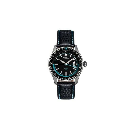 Axwell Arrow Leather-Band Watch With Date For Male 11 Axwell Arrow Leather-Band Watch With Date For Male - Image 9