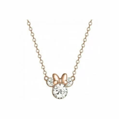 Disney Jewellery Mickey & Minnie Sterling Silver Fashion Necklace - N902302Prwl-16.ph For Female