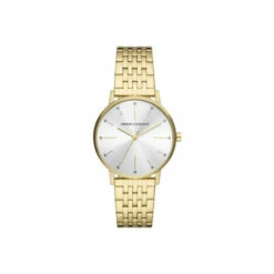 Armani Exchange Plated Stainless Steel Fashion Analogue Quartz Watch - Ax5579 For Female