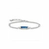 THOMAS SABO Jewellery Heritage Sapphite Stone Sterling Silver Bracelet - A2018-166-1-L19V For Female