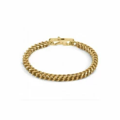 Guess Jewellery My Chains Gold Tone Stainless Steel Bracelet - Umb01338Ygl For Male