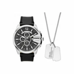 Diesel Mega Chief Stainless Steel Fashion Analogue Quartz Watch - Dz4559 For Male