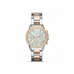 Armani Exchange Plated Stainless Steel Fashion Analogue Quartz Watch - Ax4331 For Female