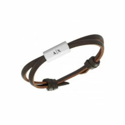 Armani Exchange Jewellery Leather Bracelet - Axg0096040 For Male -Outlet WatchShop Store unnamed file 3997