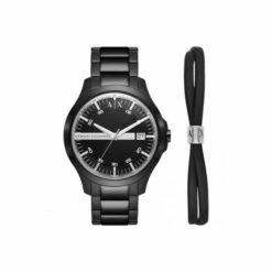 Armani Exchange Stainless Steel Fashion Analogue Quartz Watch - Ax7134Set For Male