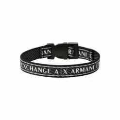 Armani Exchange Jewellery Logo Fabric Bracelet - Axg0082040 For Male -Outlet WatchShop Store unnamed file 4433