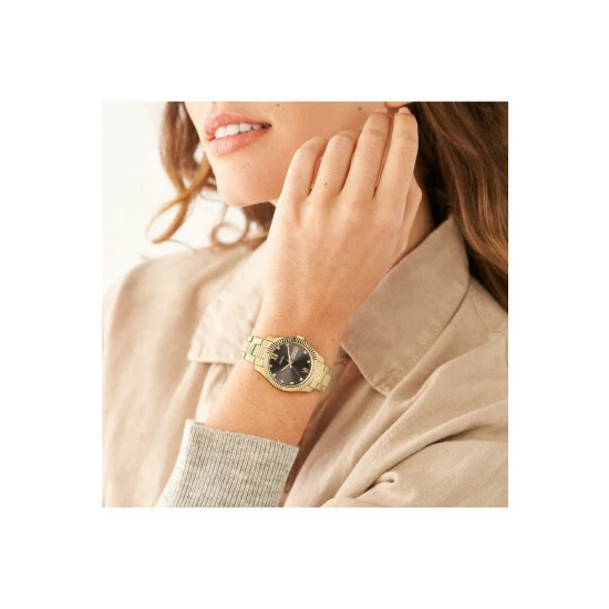 Fossil Scarlette Gold Plated Stainless Steel Fashion Analogue Watch - Es5206 For Female 4 Fossil Scarlette Gold Plated Stainless Steel Fashion Analogue Watch - Es5206 For Female - Image 2