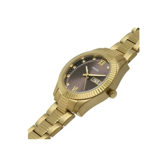 Fossil Scarlette Gold Plated Stainless Steel Fashion Analogue Watch - Es5206 For Female 7 Fossil Scarlette Gold Plated Stainless Steel Fashion Analogue Watch - Es5206 For Female - Image 5