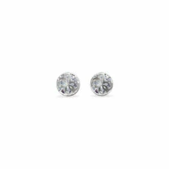 Guess Jewellery Boule 4G Logo Studs Silver Tone Stainless Steel Earrings - Ube01393Rh For Female