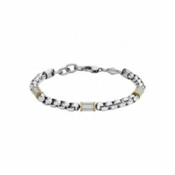 Fossil Jewellery All Stacked Up Stainless Steel Bracelet - Jf04138998 For Male