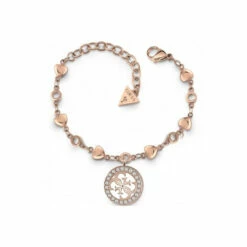 Guess Jewellery Tropical Sun Hearts Plated Stainless Steel Bracelet - Ubb78018-L For Female -Outlet WatchShop Store unnamed file 5811